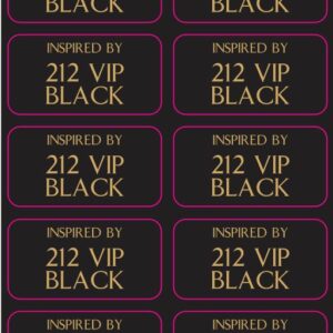 212 VIP BLACK Name Label